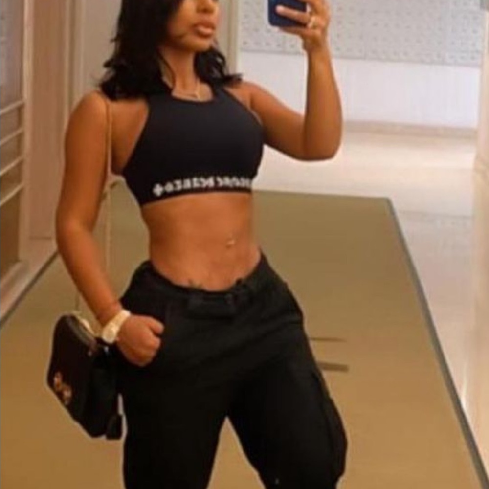 Chrome hearts crop top in black
